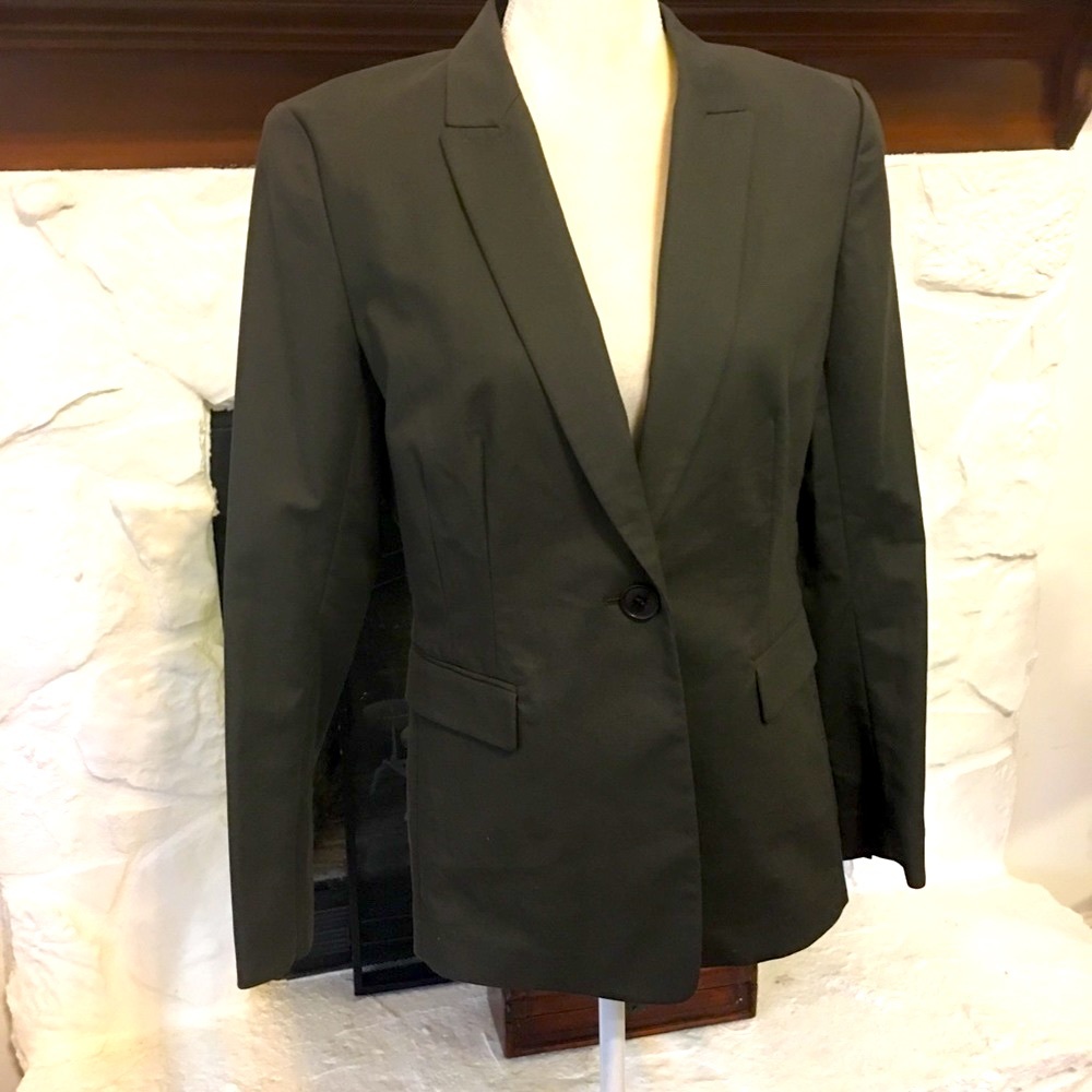 LAFAYETTE 148 NEW YORK GRAY ONE BUTTON CHARCOAL GRAY BLAZER WOMEN’S SIZE 6 NWT